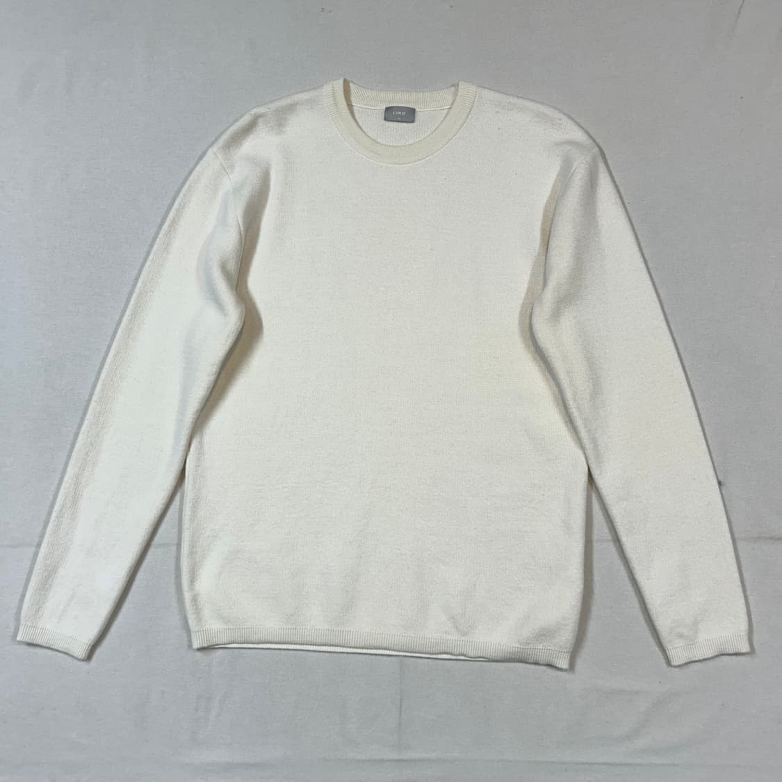 M) coor 쿠어 라운드넥 메리노 울 니트 스웨터 아이보리 상품이미지1