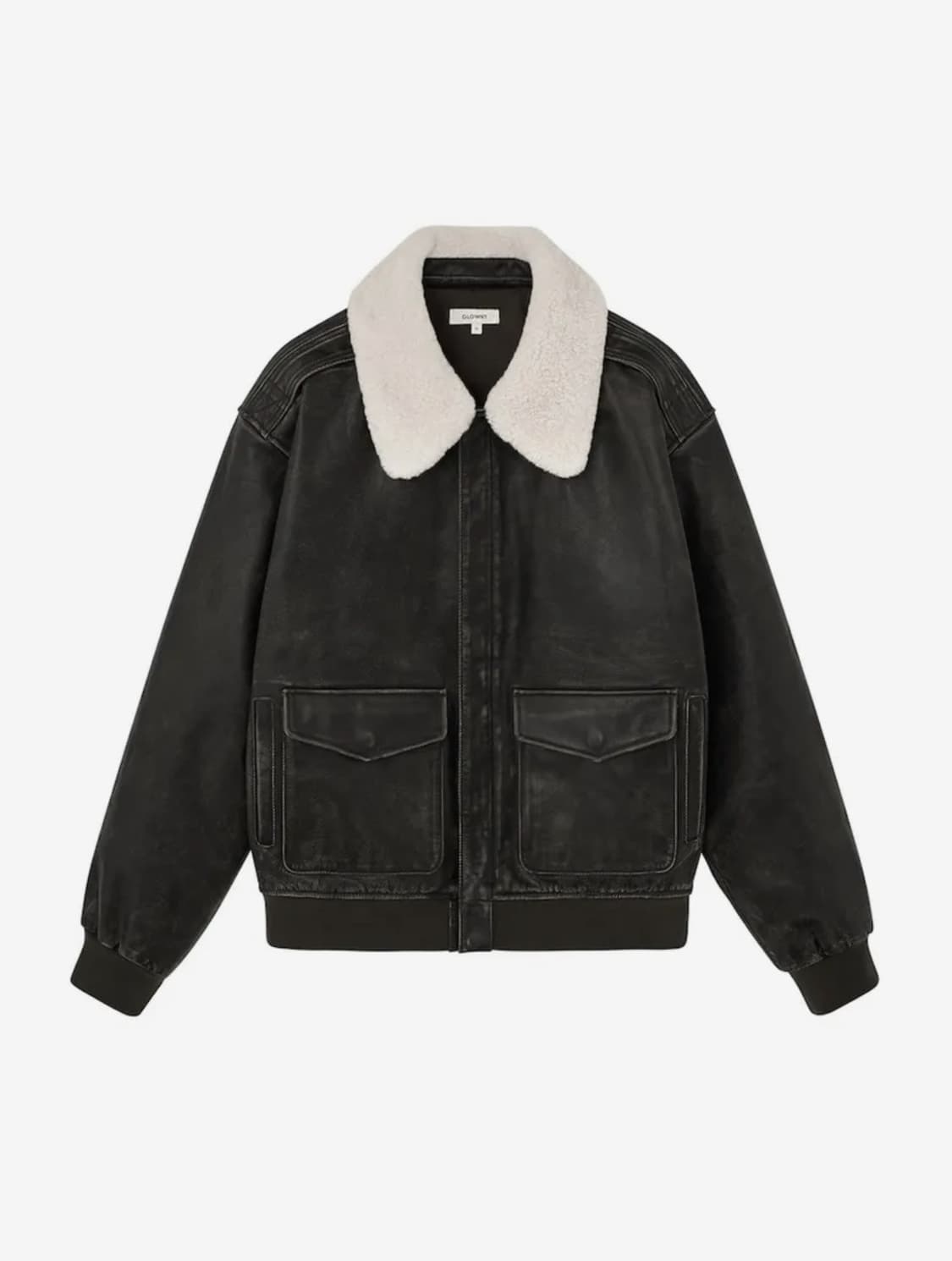 에어포스 레더 자켓 (워시드 블랙) 상품이미지5