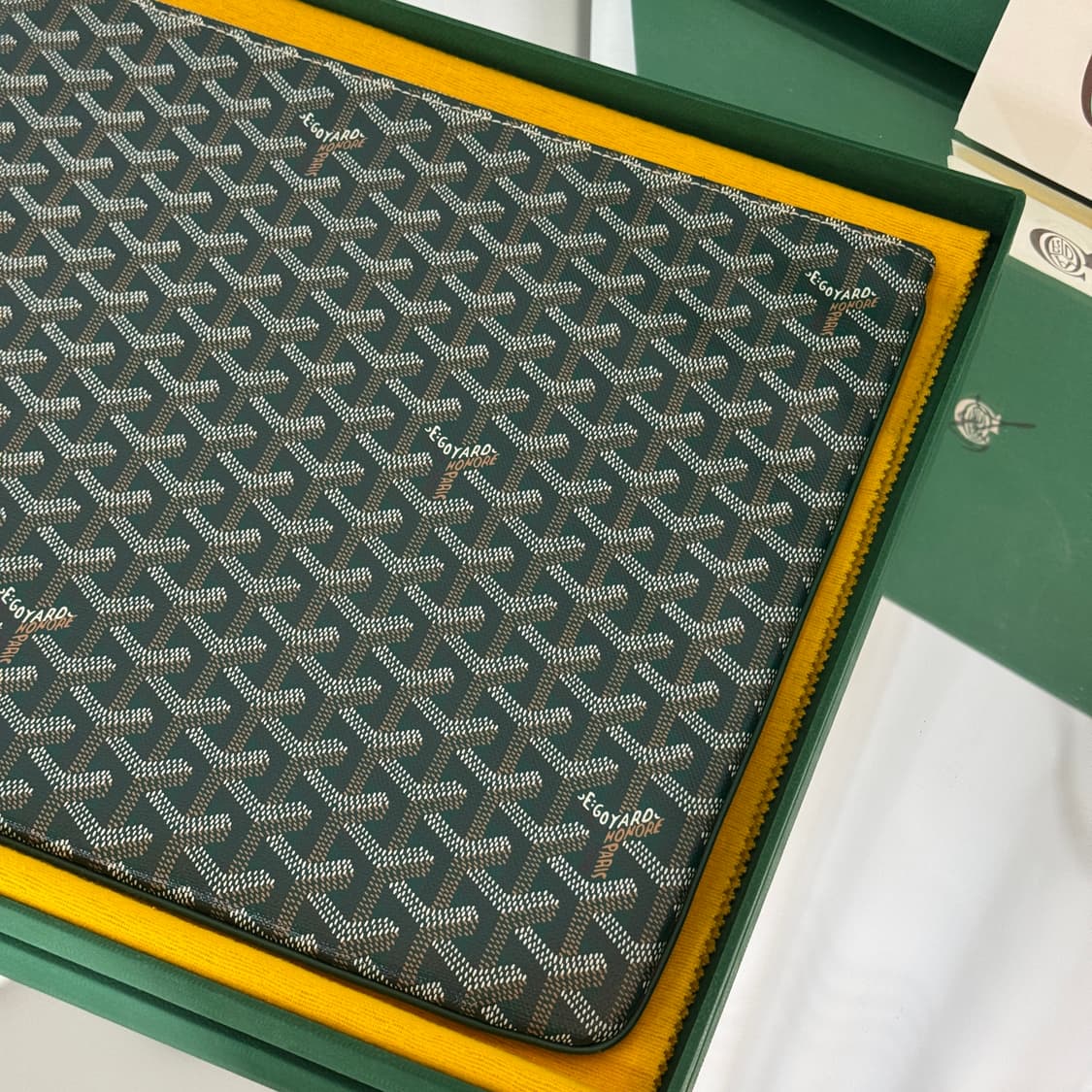 [정품] 고야드 세나 클러치 GM 그린 스페셜 컬러  상품이미지4