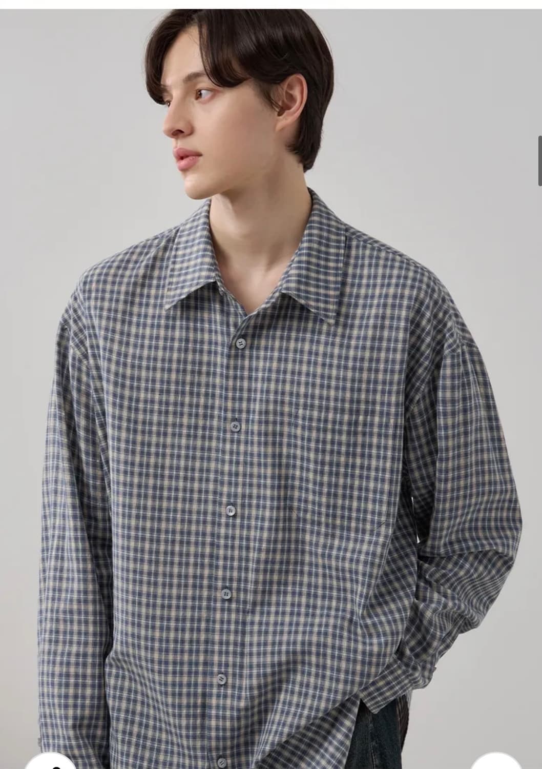 (XL) 드로우핏 해밀턴 미니멀 체크 셔츠 [BLUE] 판매 상품이미지4