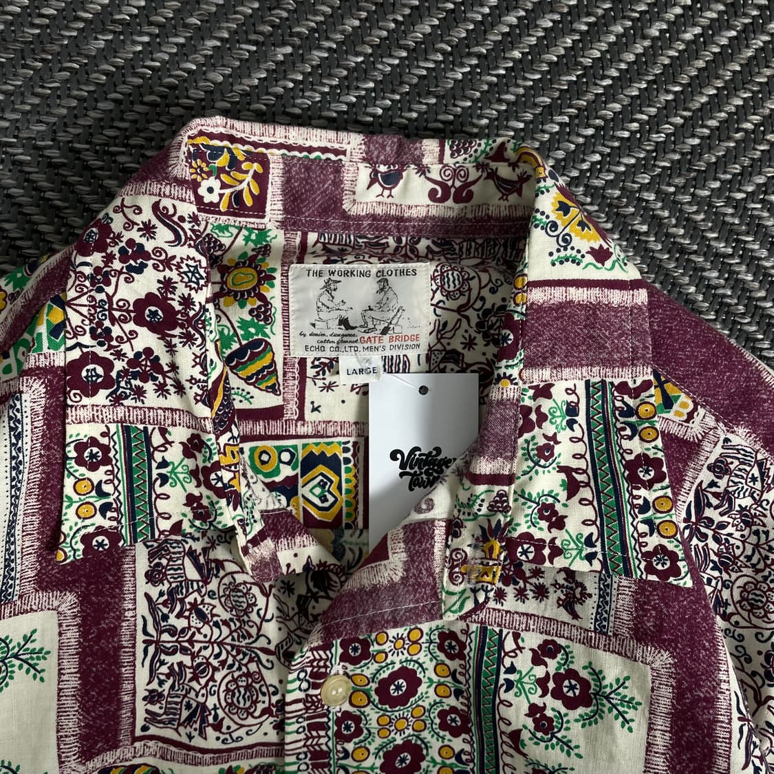 일본 빈티지 패턴 디테일 셔츠 o 3197 상품이미지5