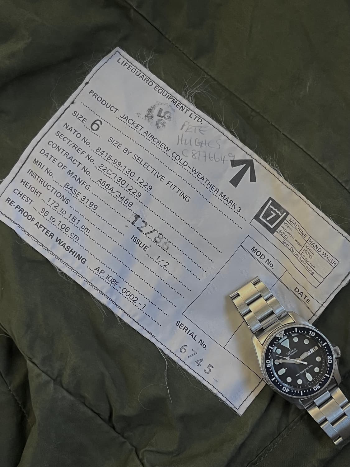 86s 영국군 오리지널 RAF MK3 자켓 항공 점퍼 상품이미지6