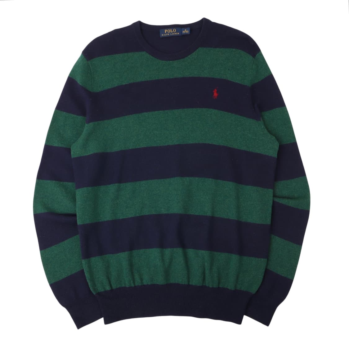 폴로 랄프로렌 그린 스트라이프 메리노 울 니트 스웨터 상품이미지1
