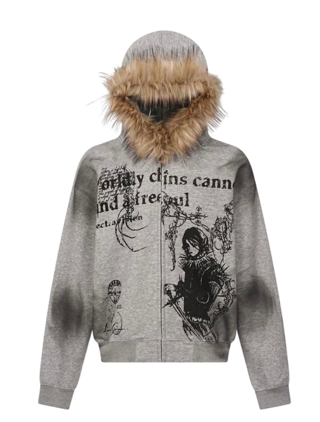 Y2K Fur Night Hood Zip-Up 상품이미지1