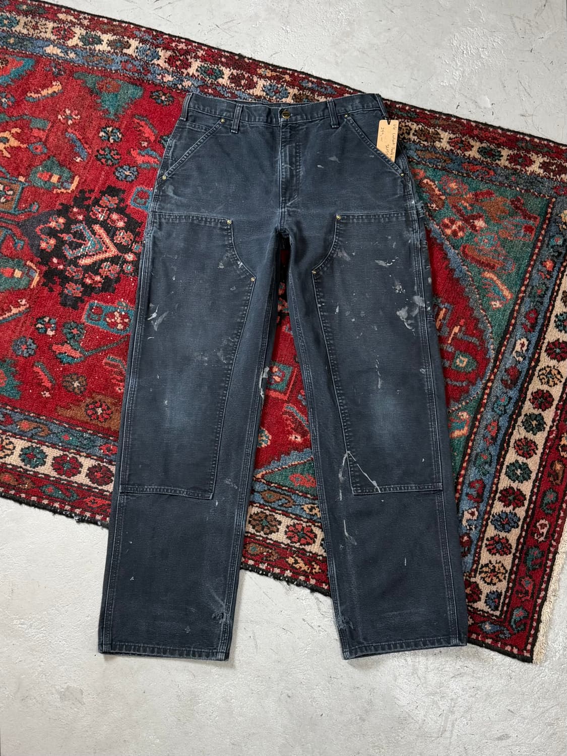 OG 칼하트 B136 더블니 팬츠 칼하트 썩블니 블랙 상품이미지1