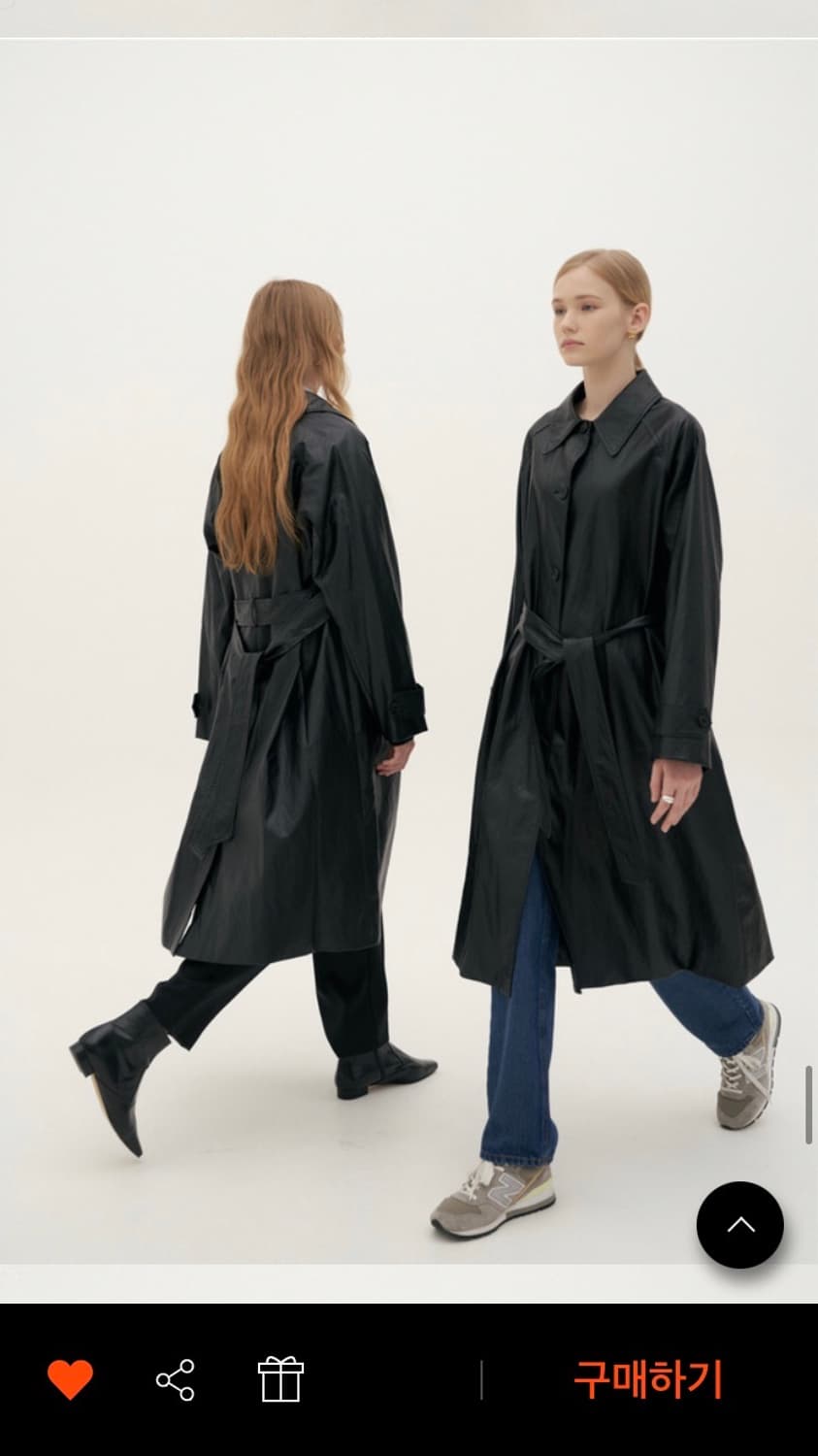 플랫80 레더 트렌치 상품이미지2