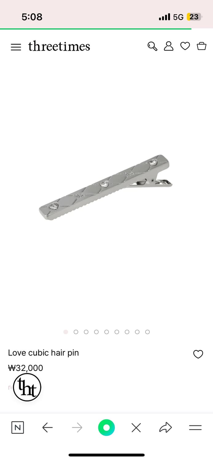 쓰리타임즈 Love cubic hair pin 상품이미지1