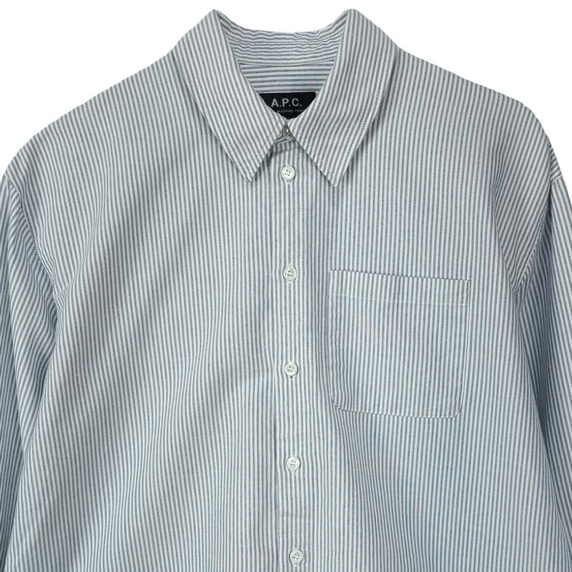 [아페쎄] 루즈핏 스트라이프 셔츠 P01573 상품이미지4