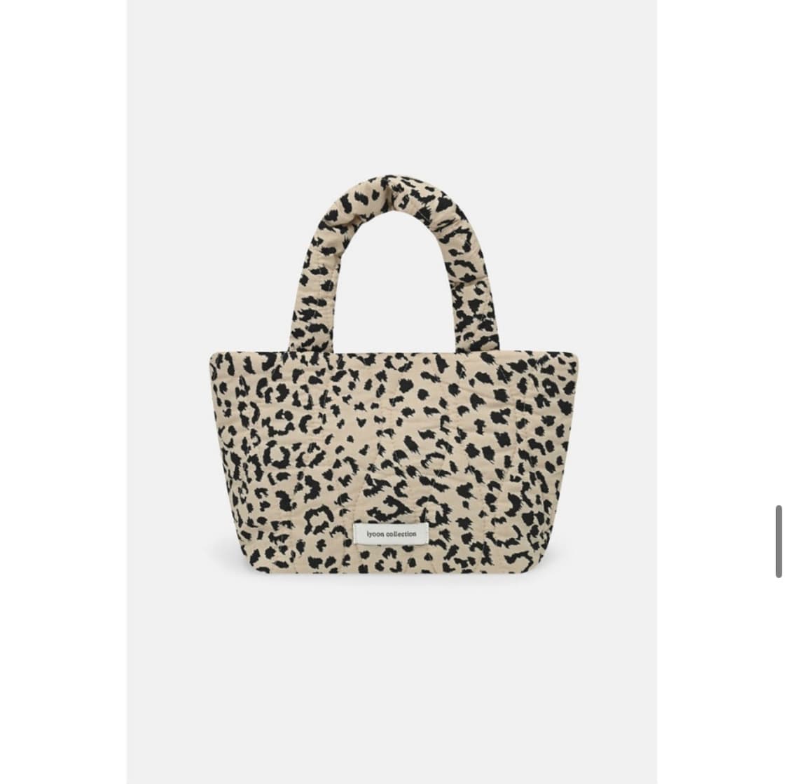 아이윤 iyoon 레오파드 패딩백 베이지 상품이미지1