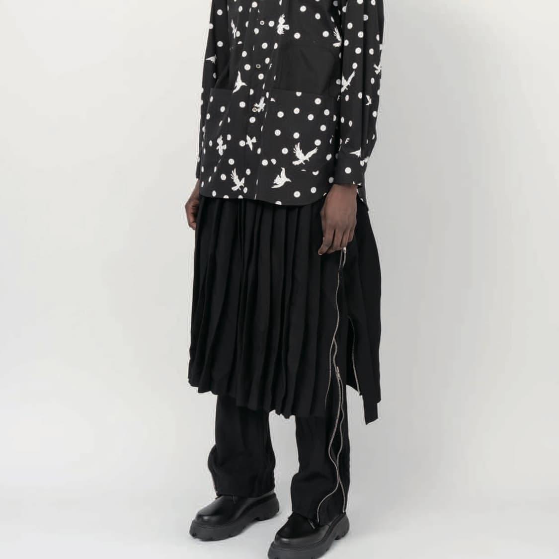 24aw 블랙 꼼데가르송 zip 팬츠 m 상품이미지1