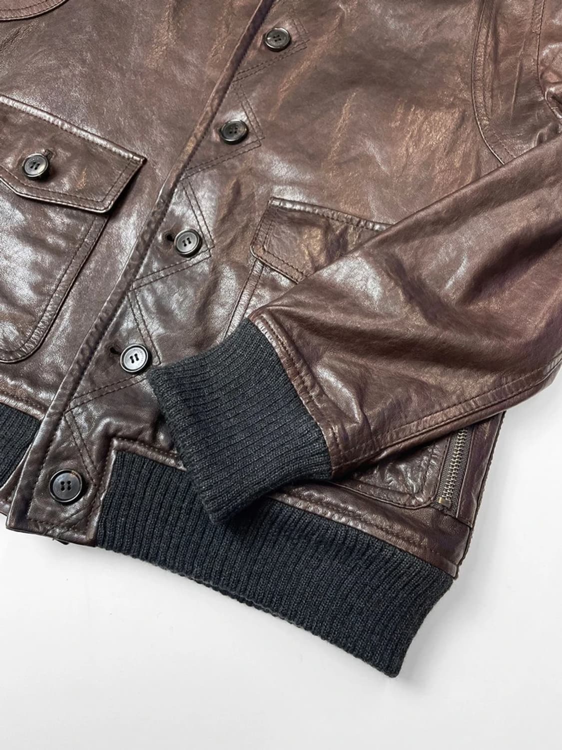 커스텀멜로우 A-1 밀리터리 양가죽 자켓 A1407 상품이미지4