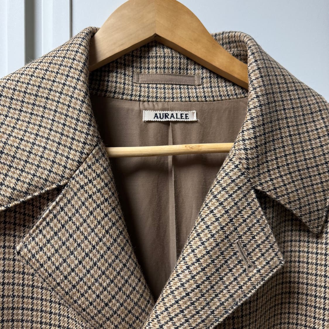 오라리 더블페이스 체크 코트 4 상품이미지2