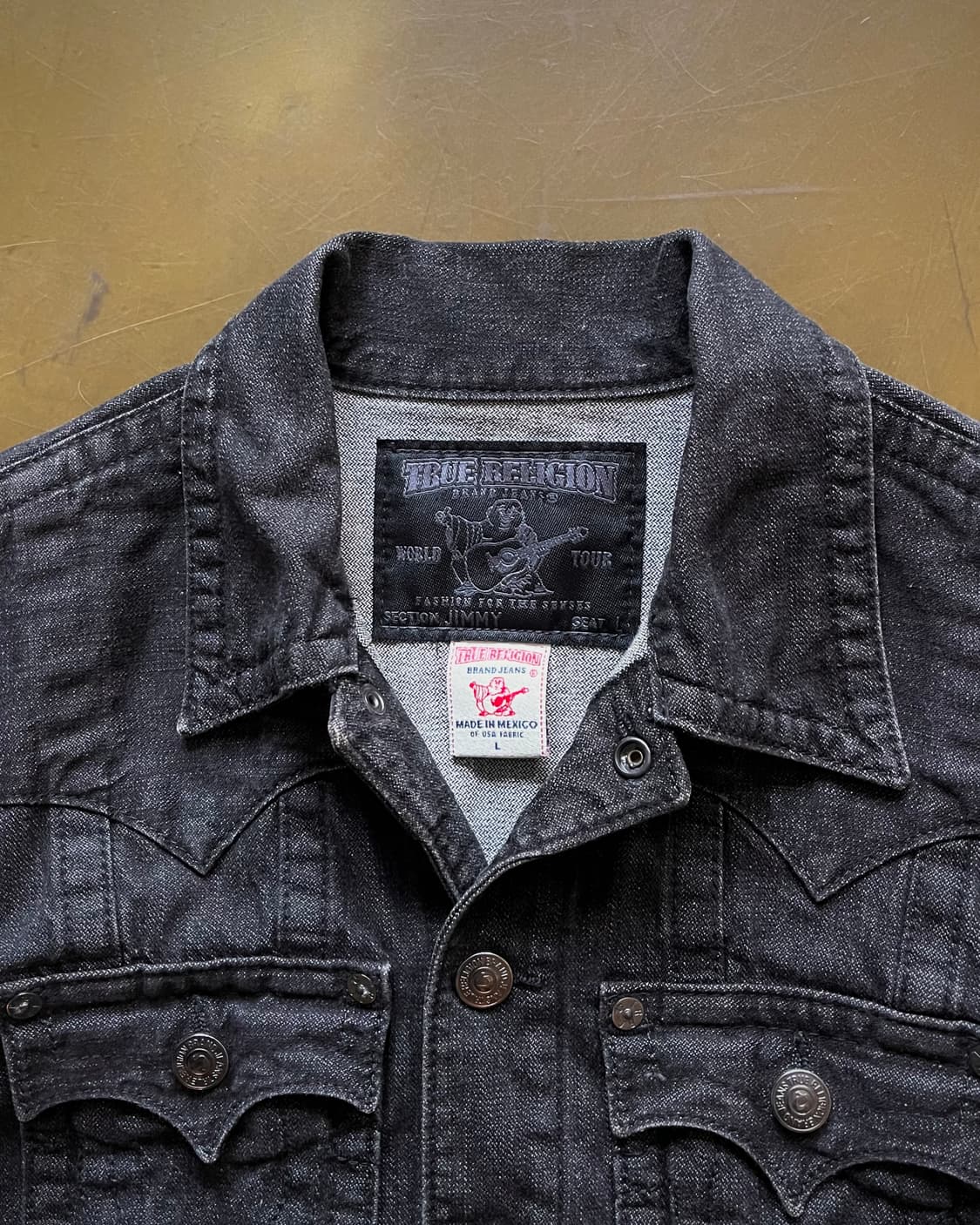 90-00s True Religion Black Denim Trucker 상품이미지4