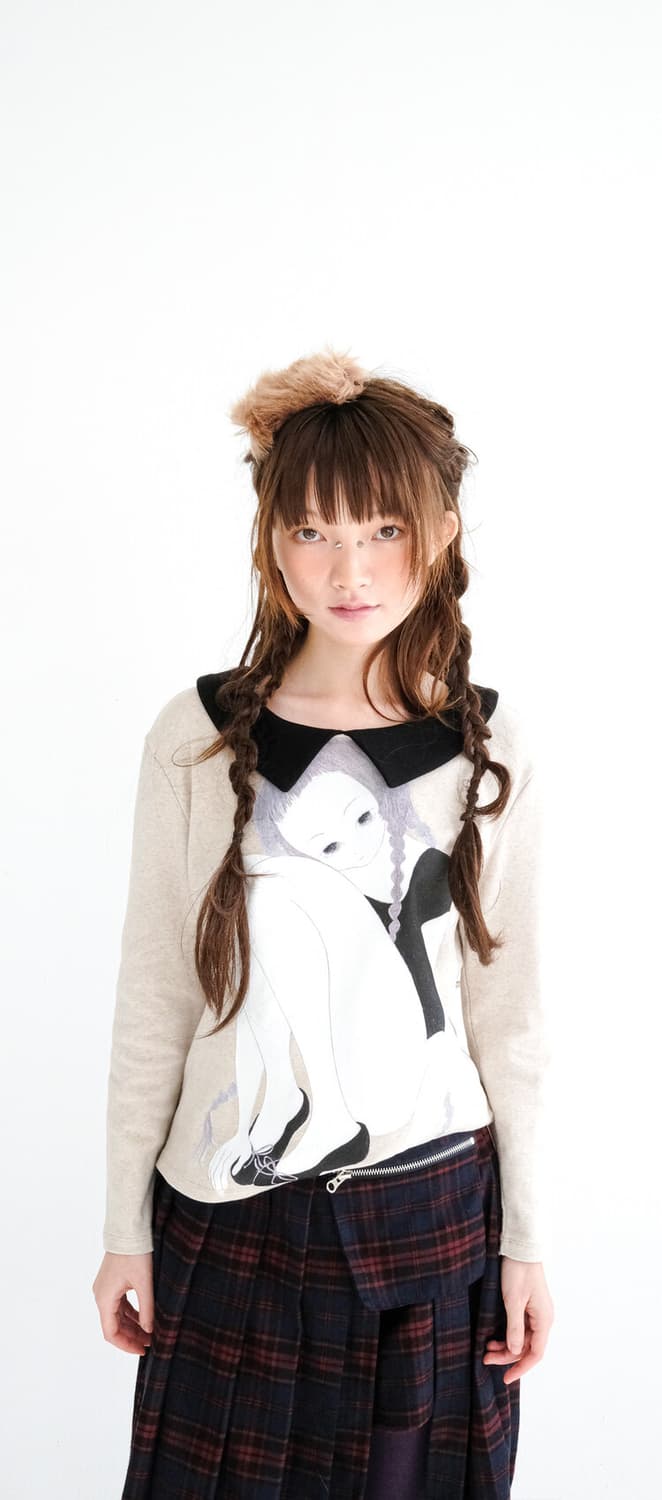 샵페어리 fa.er.ie girl painting collar shir 상품이미지1