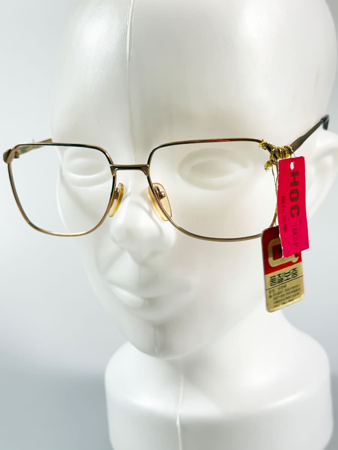 90s HOC 골드 메탈 스퀘어 옵티컬 프레임 빈티지 안경 상품이미지8