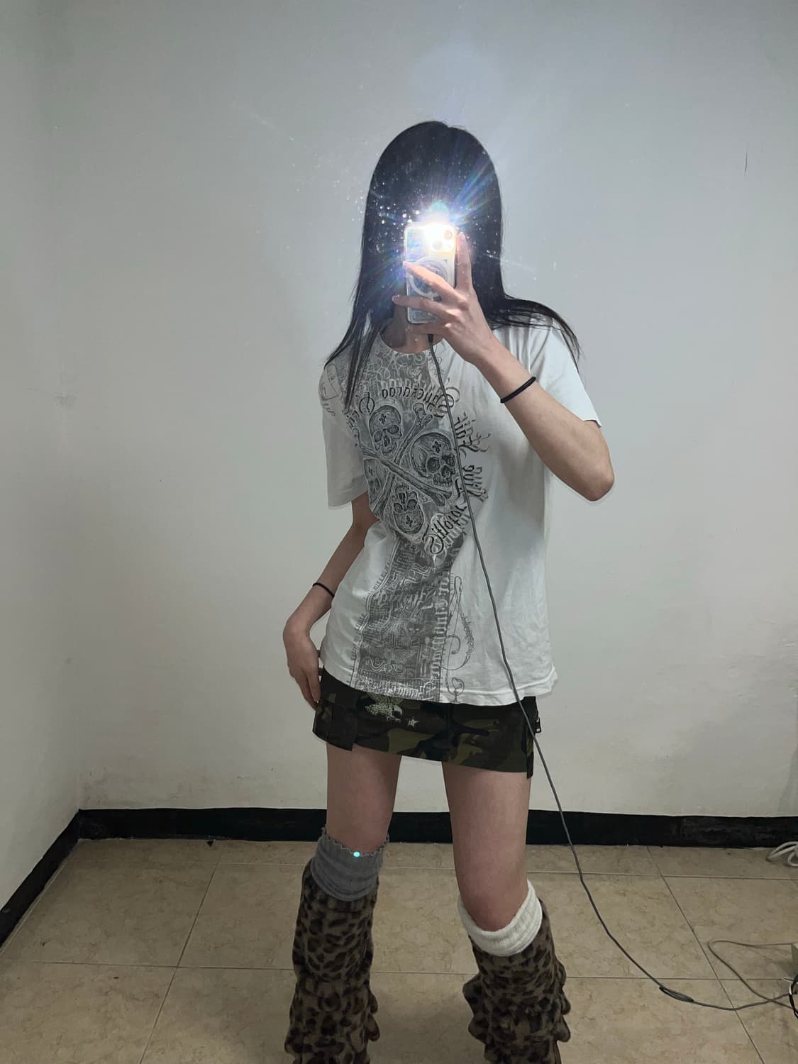 Buckaroo 스컬 패치 프린팅 티셔츠  상품이미지1