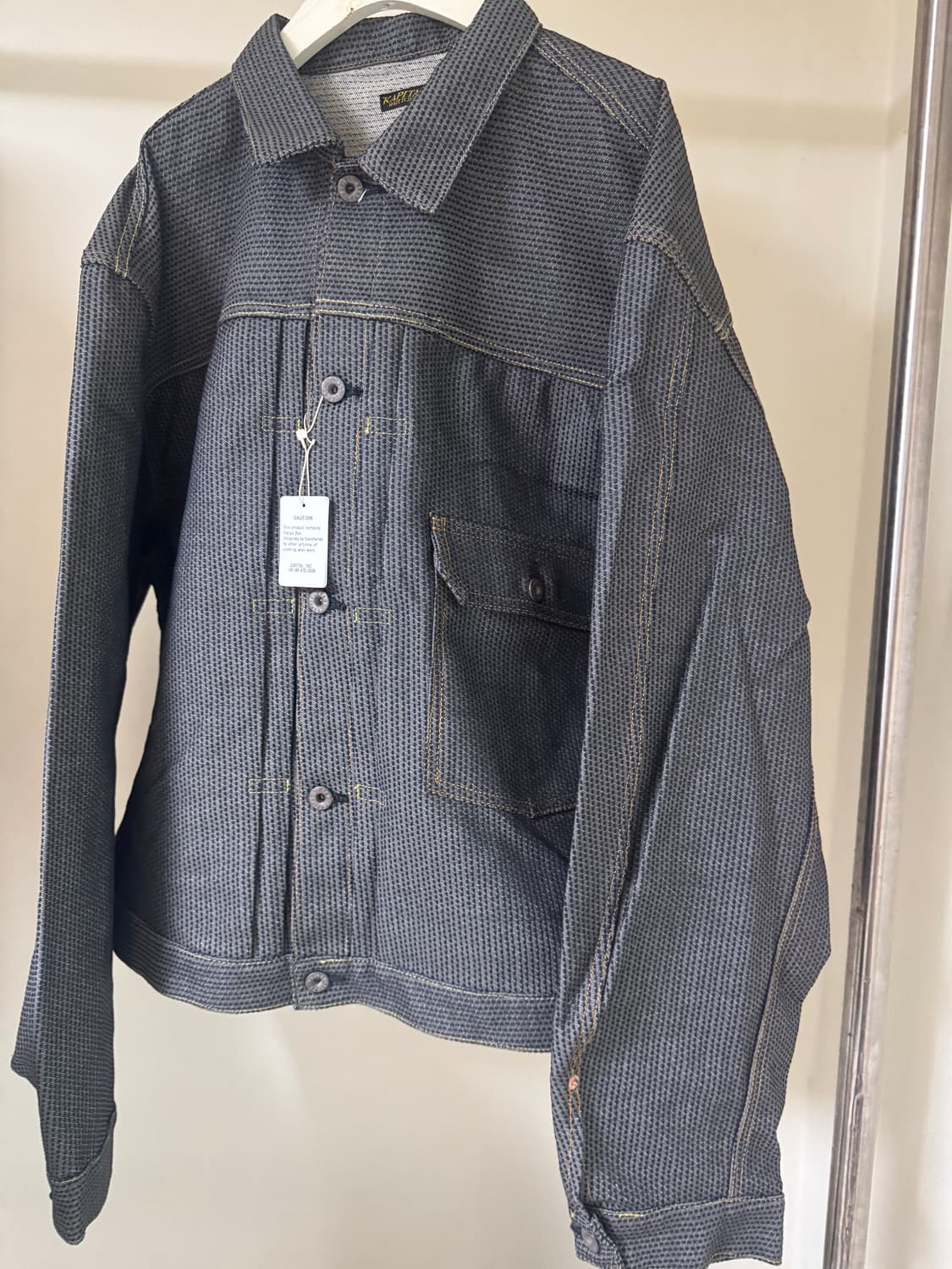 [7사이즈] 캐피탈 센츄리 데님 1세대 자켓 N7S 차콜 인디고 상품이미지2