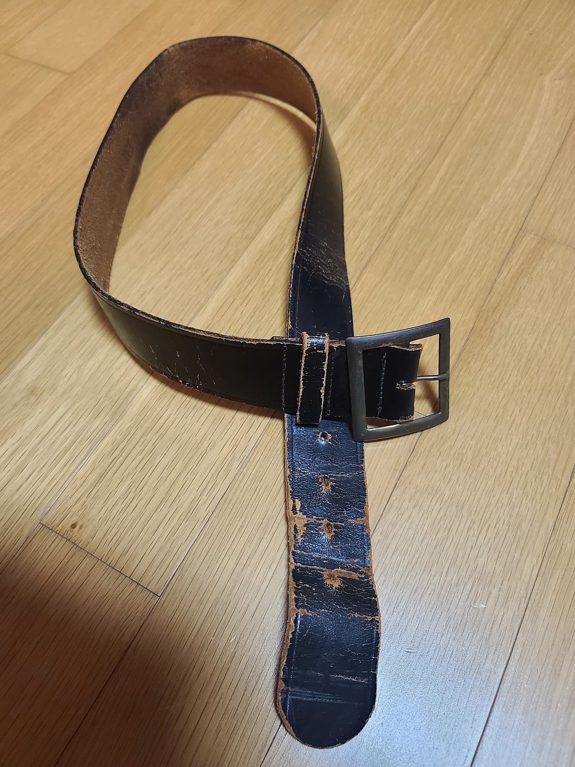 빈티지 사각버클 가죽 벨트 상품이미지2