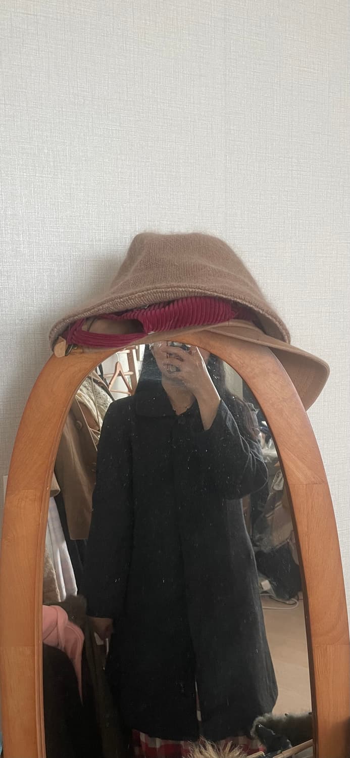 모리걸 빈티지 무채색 퍼 카라 롱 코트 🤎🖤 상품이미지5