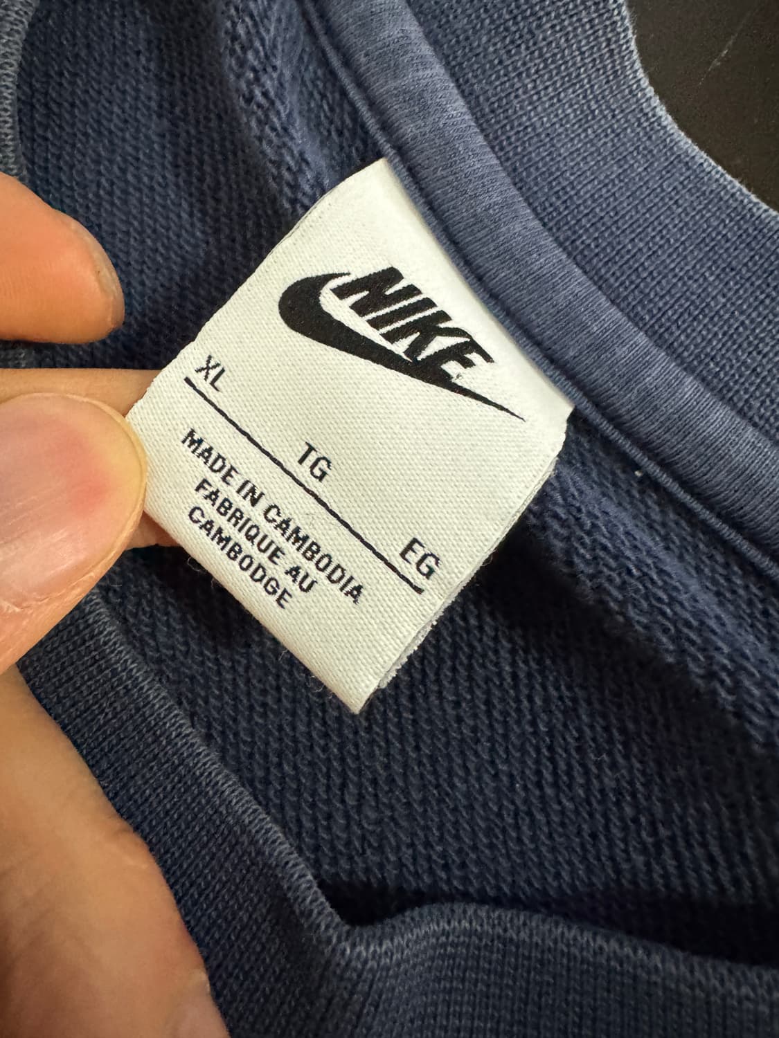 나이키 Nike 23년도 트레이닝 맨투맨 XL 네이비 상품이미지3