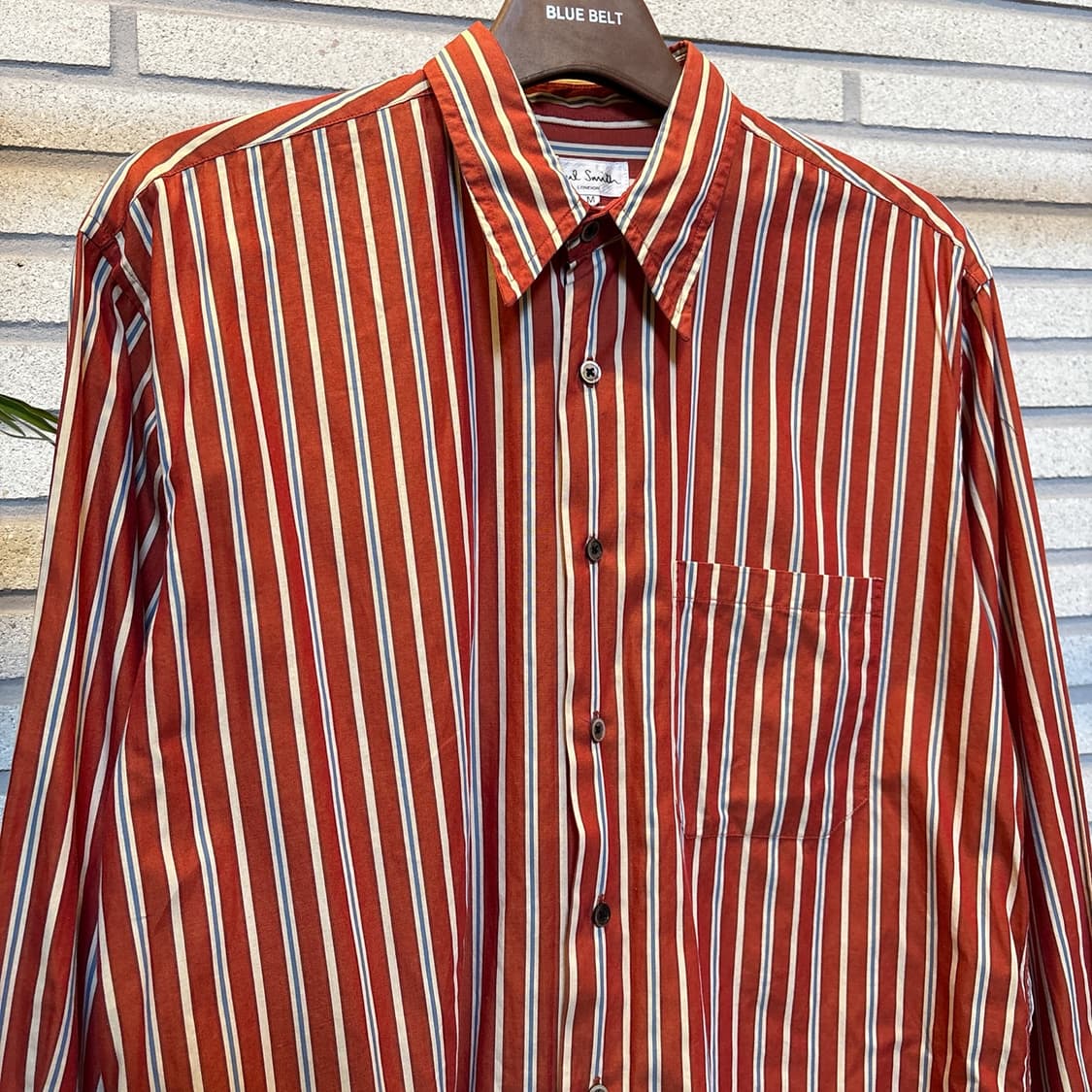 폴스미스 멀티 스프라이프 셔츠 롱 라인 디테일 오렌지 상품이미지4