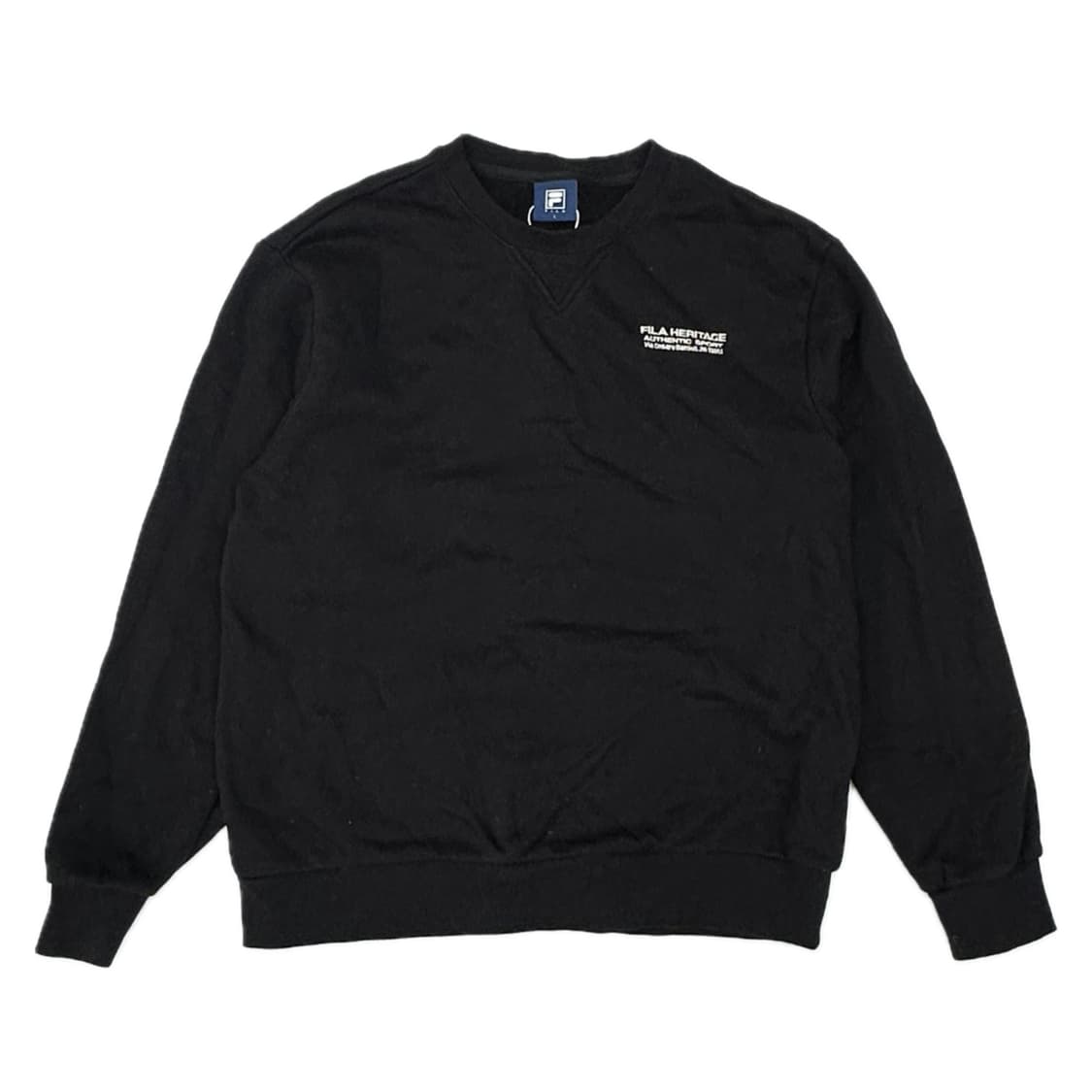 휠라 블랙 남성 프린팅 L 베이직 맨투맨 상품이미지1