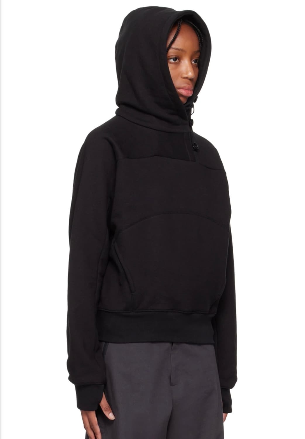 Hyeinseo 혜인서 버튼 후디 블랙  상품이미지2