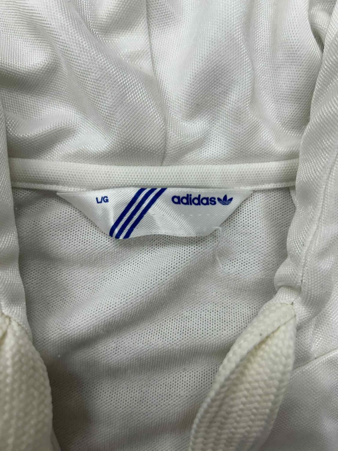 아디다스 y2k 화이트 & 실버 걸즈 대장급 후드 플락 트랙탑 희귀져지( 상품이미지4