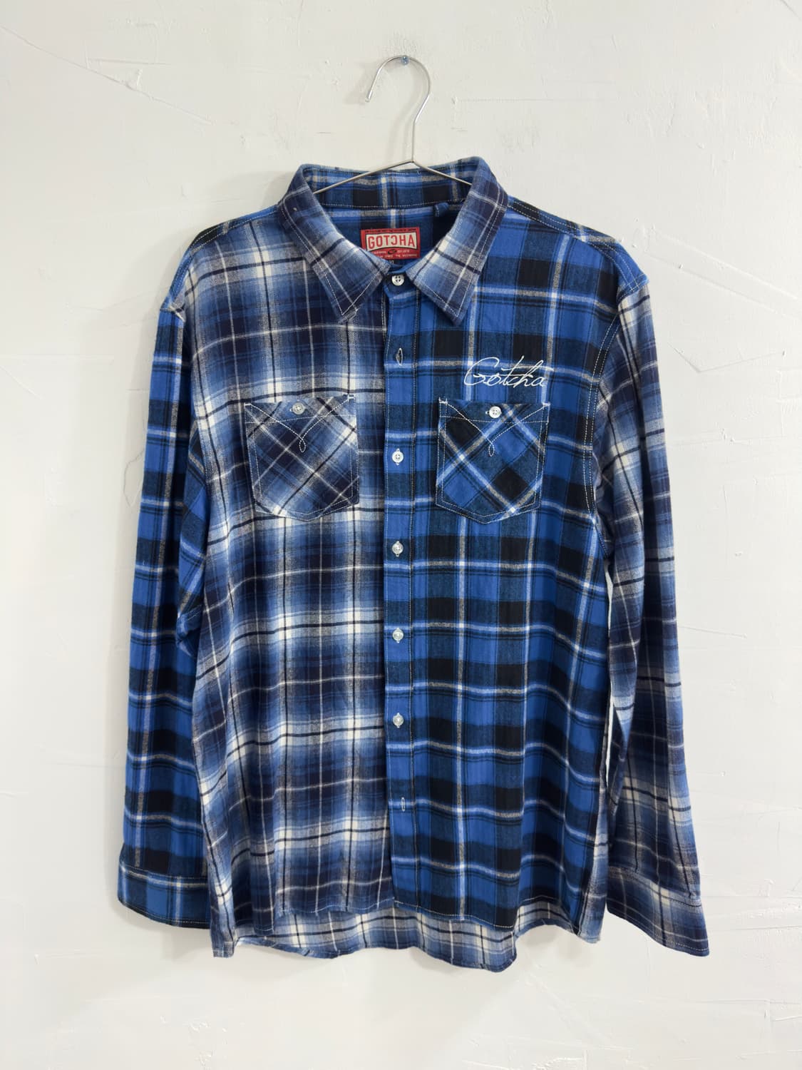 gotcha blue check shirt 상품이미지2