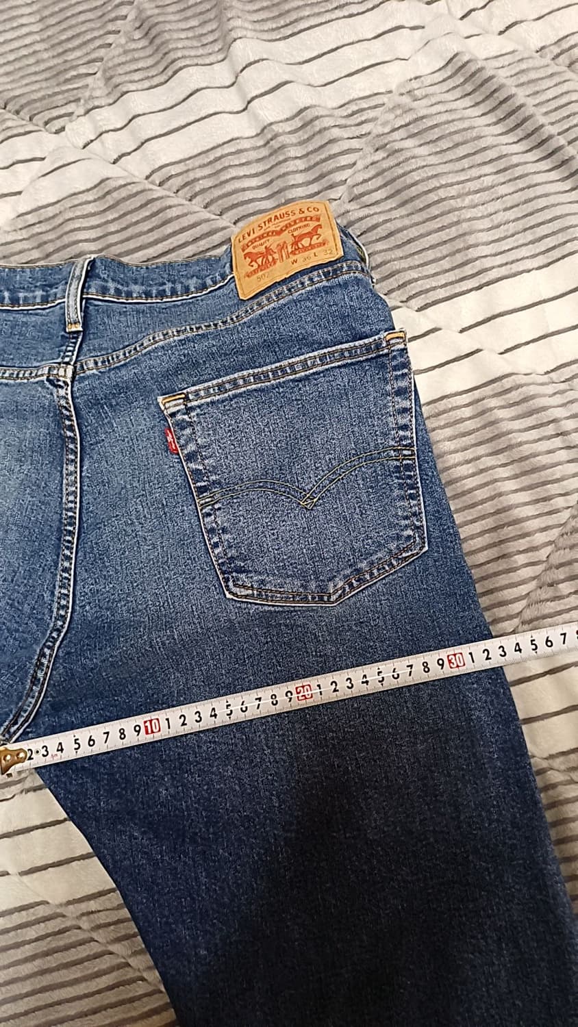 리바이스 502 미세한약기모 슬림스판청바지 36인치 기장108 상품이미지8