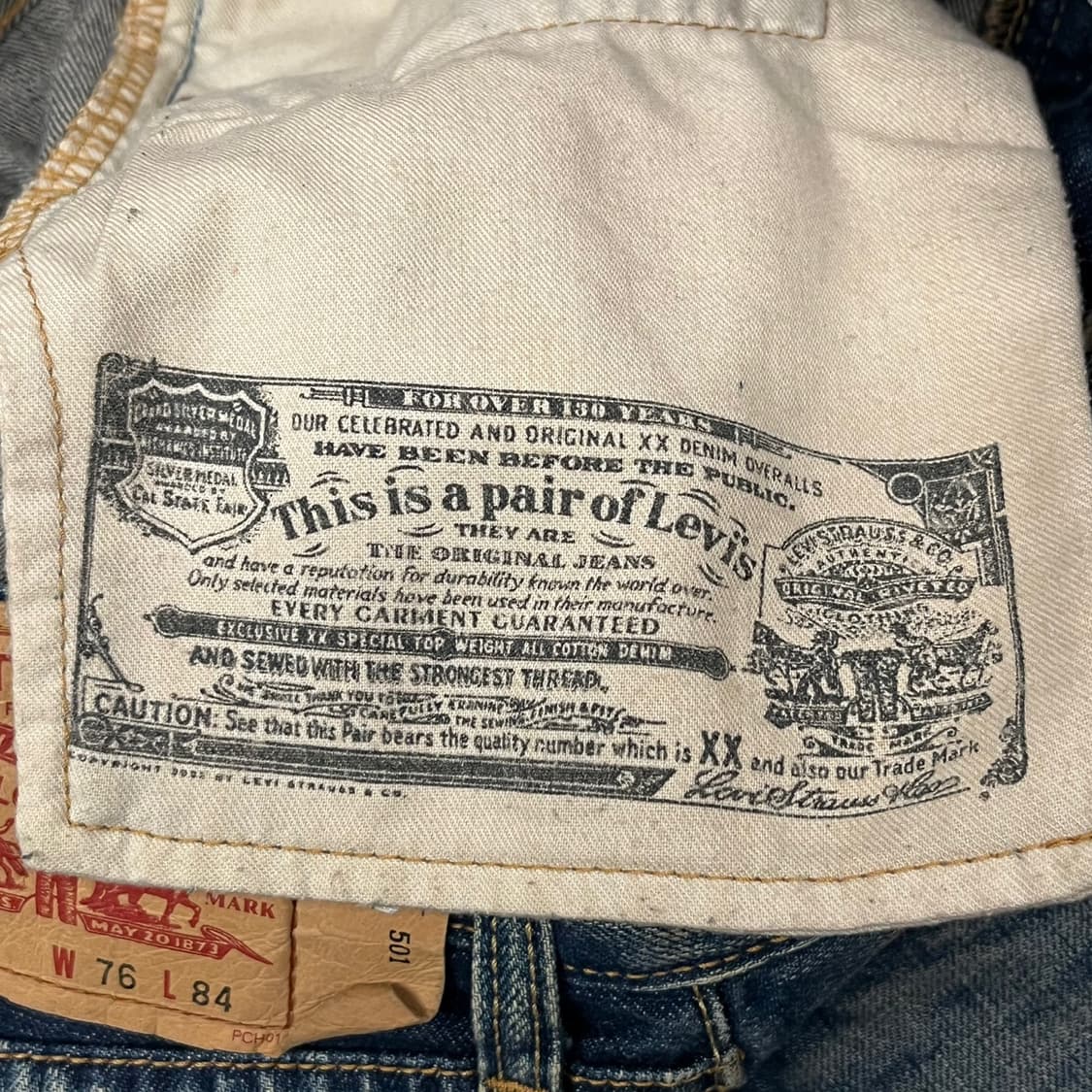 [정품] 리바이스 워싱 데님 청바지 b14 상품이미지6
