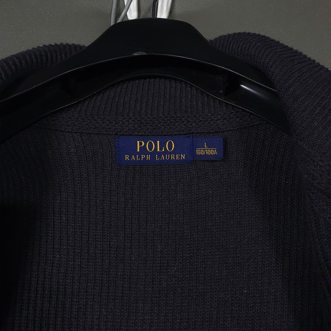 L (100) 폴로 랄프로렌 포니 투웨이 코튼 니트 집업 자켓 매장 정품 상품이미지5