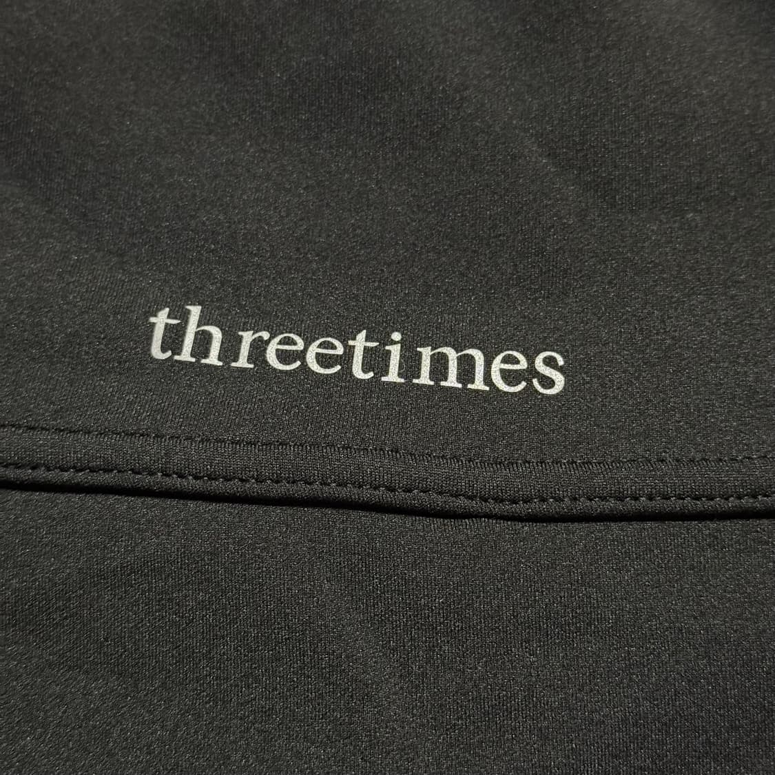 쓰리타임즈 애슬레틱 슬릿 스커트 블랙 상품이미지5