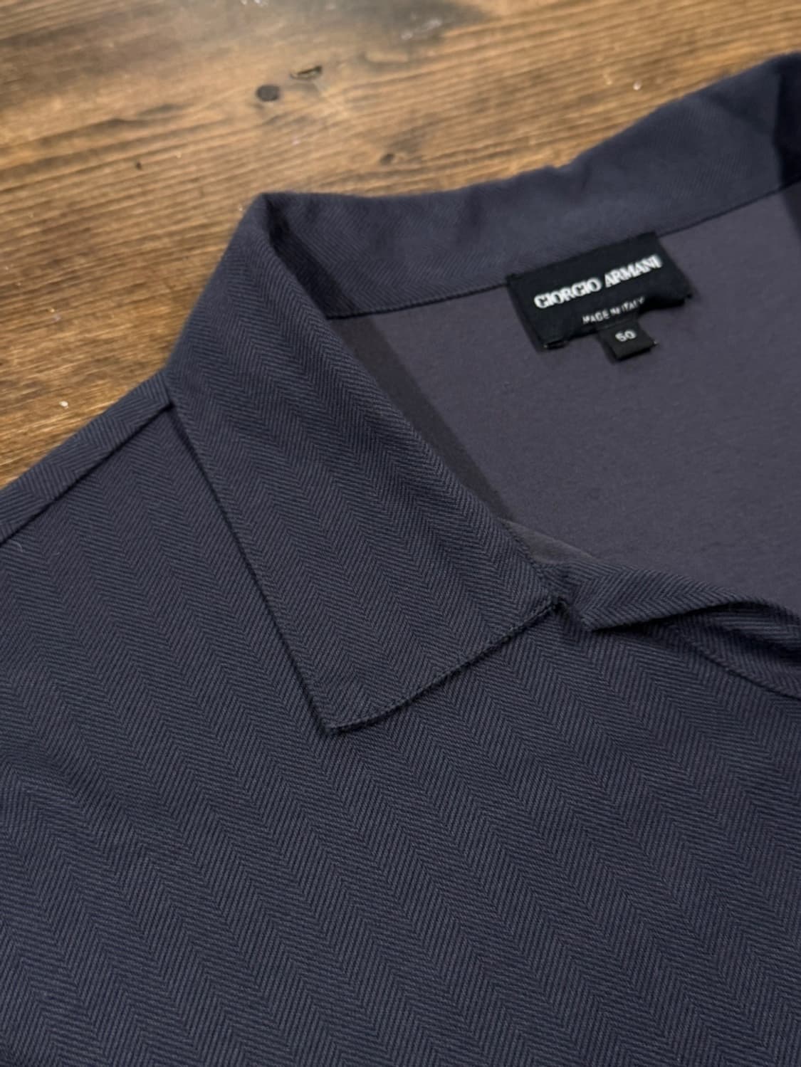 조르지오 아르마니 블랙라벨 오픈칼라넥 티셔츠 100 상품이미지6