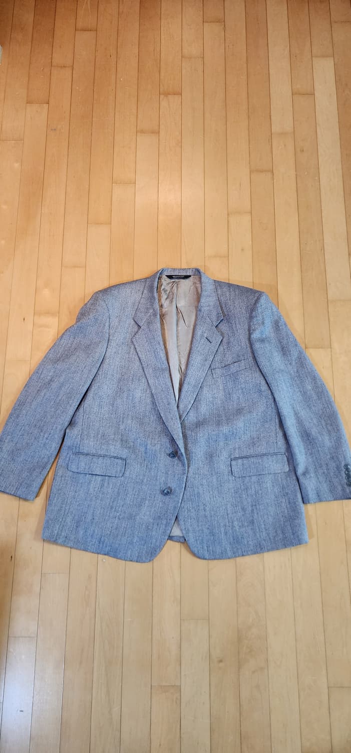 (빅사이즈)연그레이 헤링본 모직자켓 4XL 상품이미지4