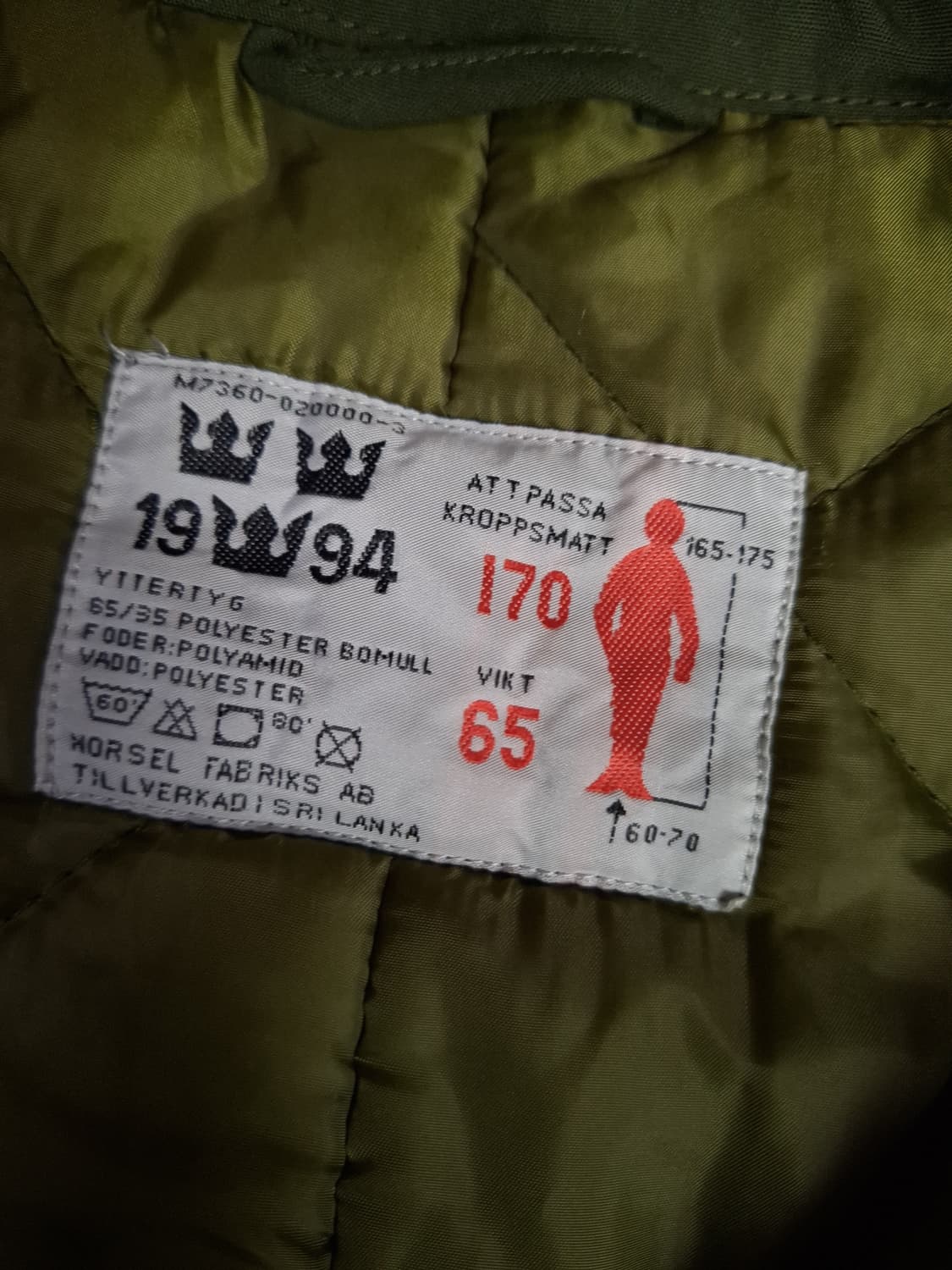 새제품 오리지날 스웨덴군 M-90 조인성파카 상품이미지3