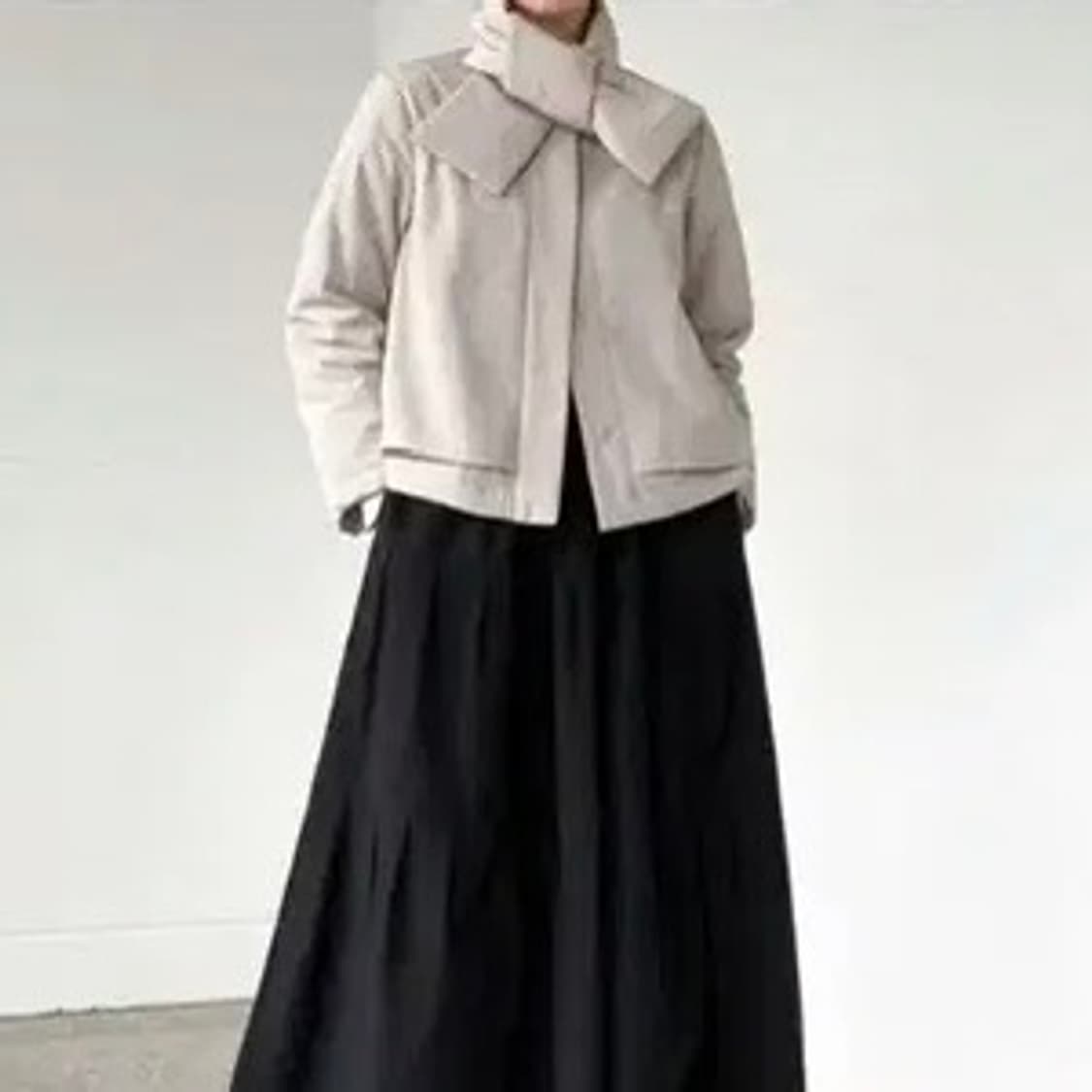 유노이아 padding jacket cream gray 상품이미지1