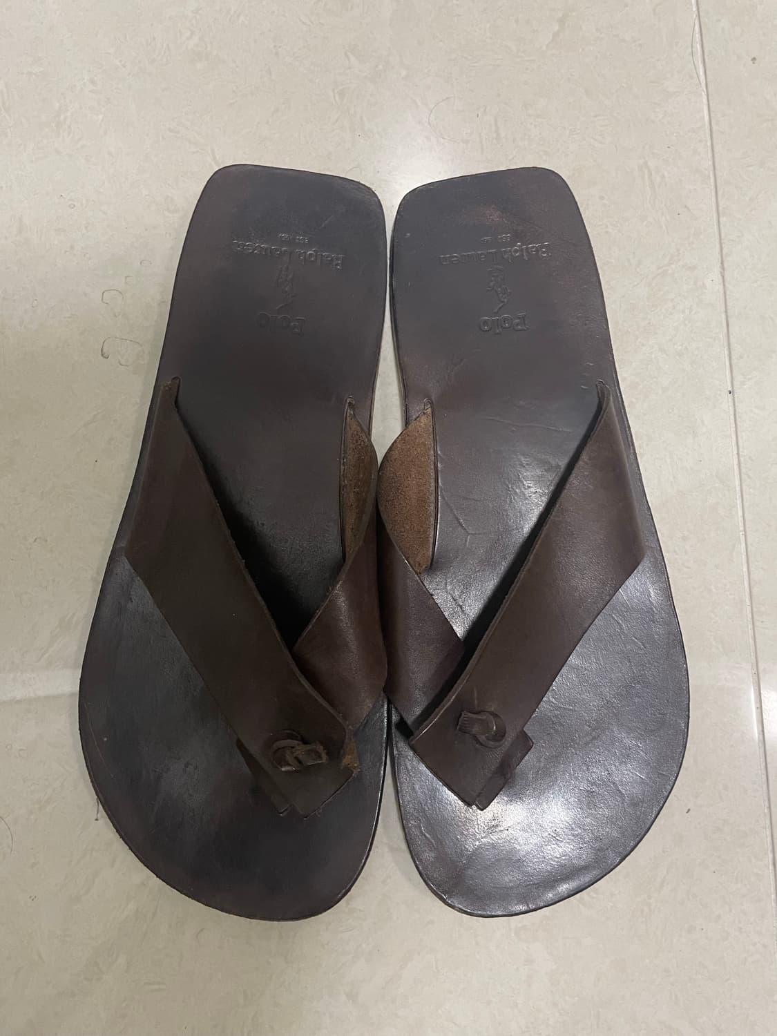 폴로 레더 플립플랍 샌들 (9D) 상품이미지1