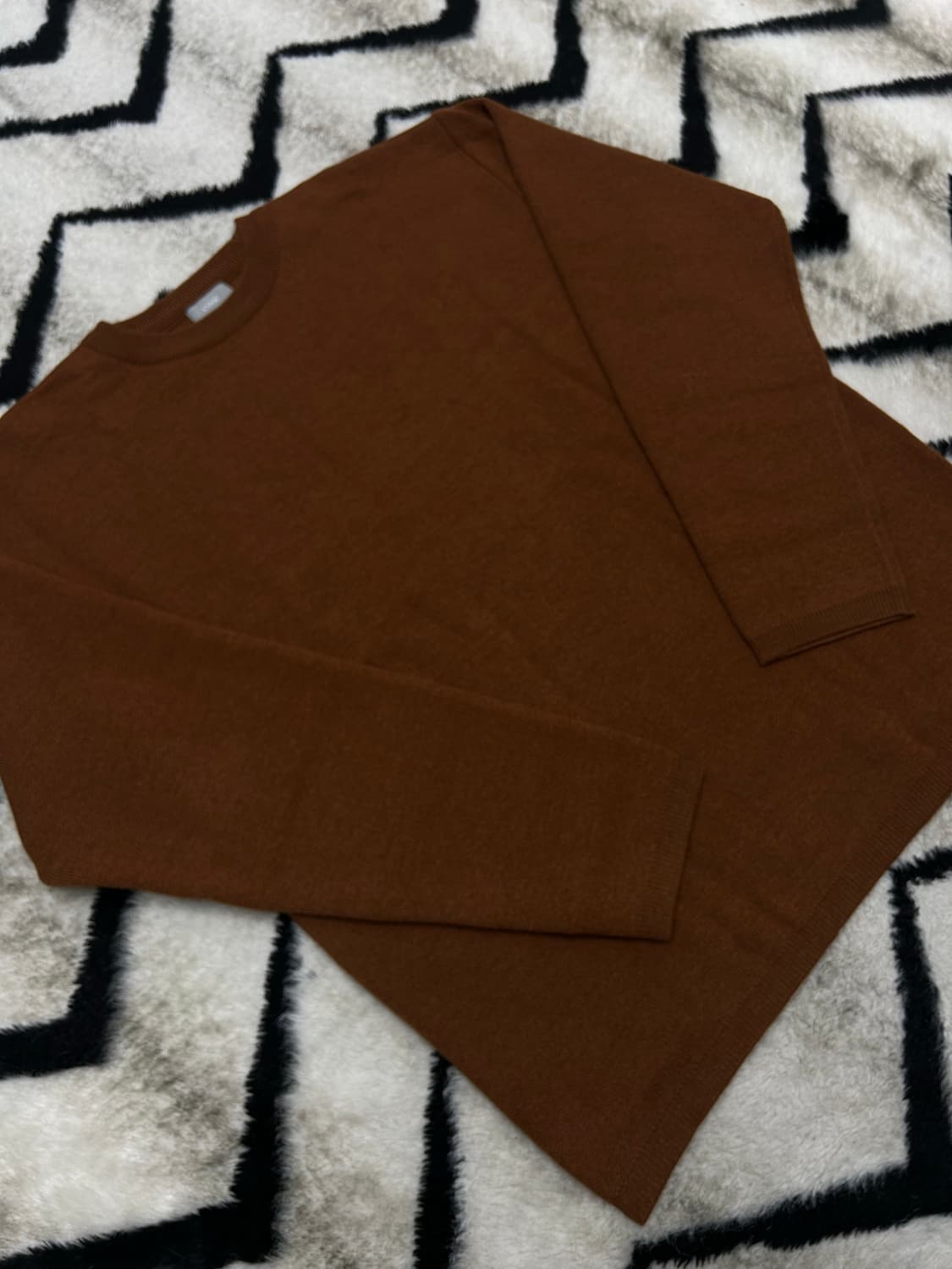 [L]COOR 탑 필 울 라운드 니트/브라운 상품이미지2