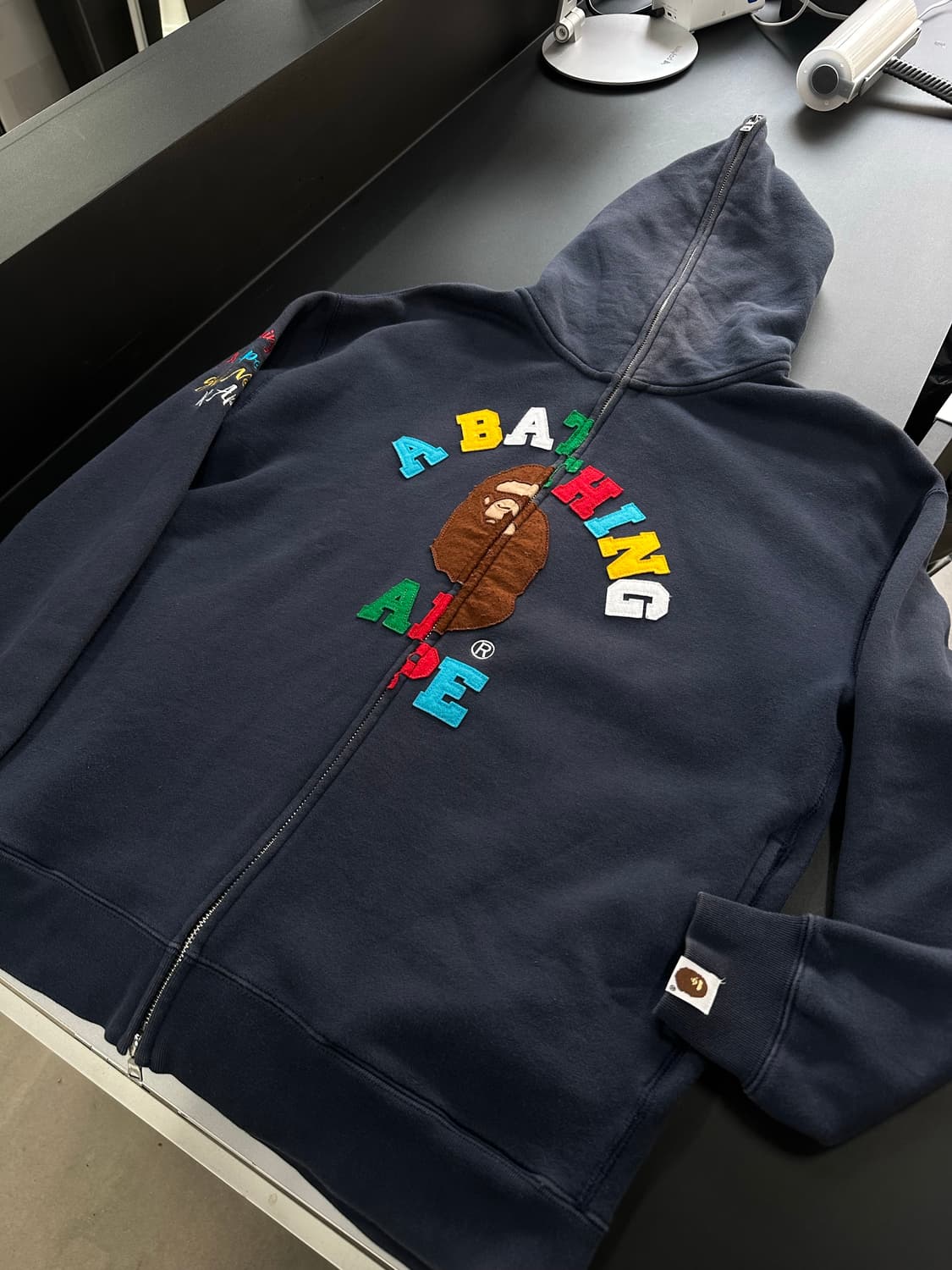 베이프 OG 컬러패치 컬리지 풀 후드집업 상품이미지5