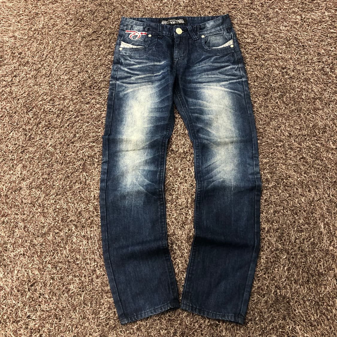 레드페퍼 스컬 펑크 워싱 데님 팬츠 상품이미지5