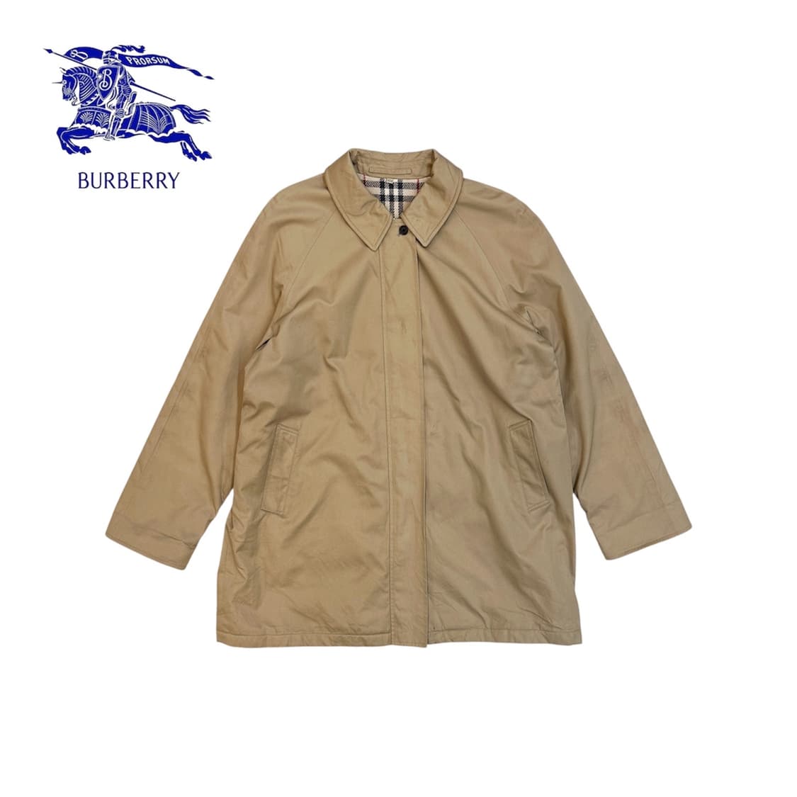 버버리 싱글 집업 코트 상품이미지1