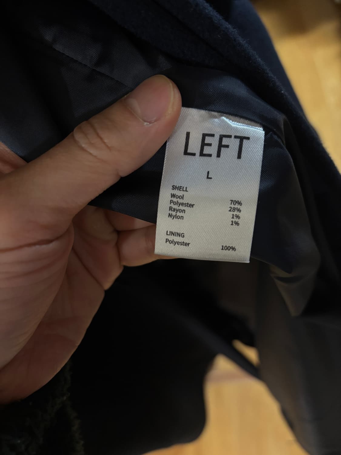 남자 네이비 싱글 발마칸코트 L사이즈 상품이미지3