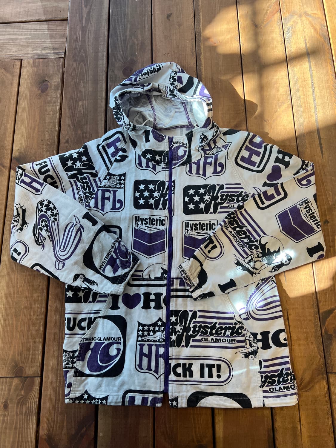 히스테릭글래머 퍼플 히스걸 패치 후드집업 상품이미지7