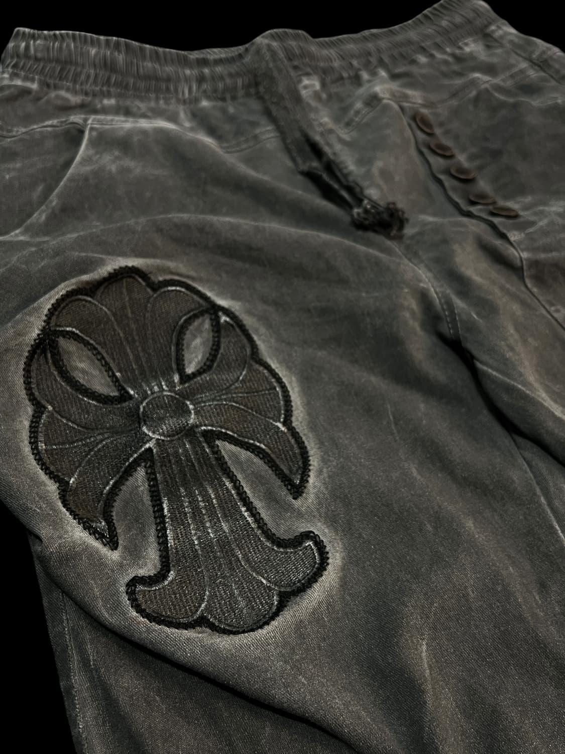 Ozz croce 고스펑크 스키니핏 그레이 워싱 팬츠 상품이미지5