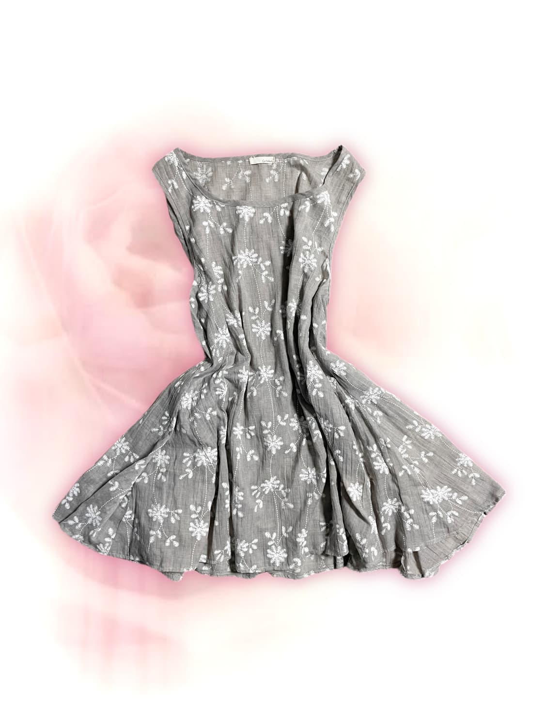 JP vintage flowery gray onepiece 상품이미지1