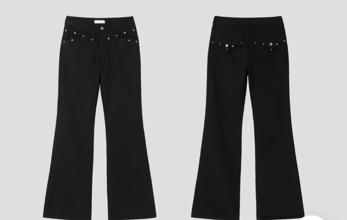 로우라이즈 블랙 부츠컷 기본 데님 팬츠 빈티지 y2k 상품이미지2