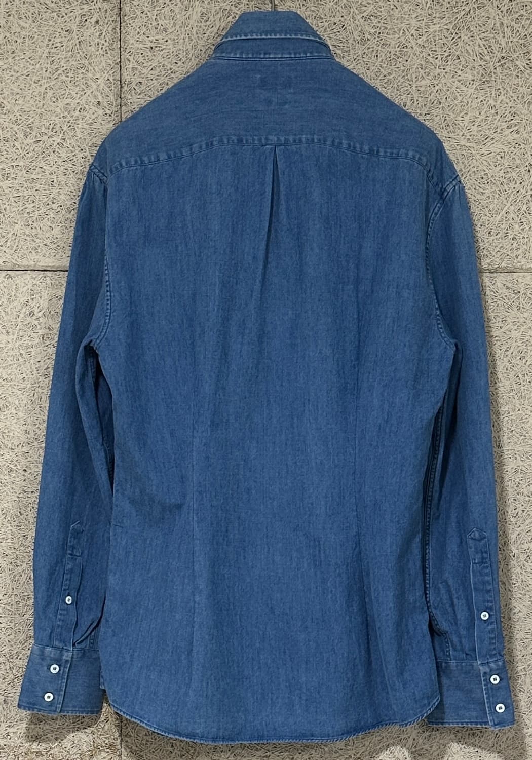 브루넬로 쿠치넬리 데님 네이비 블루 셔츠 슬림핏 상품이미지4