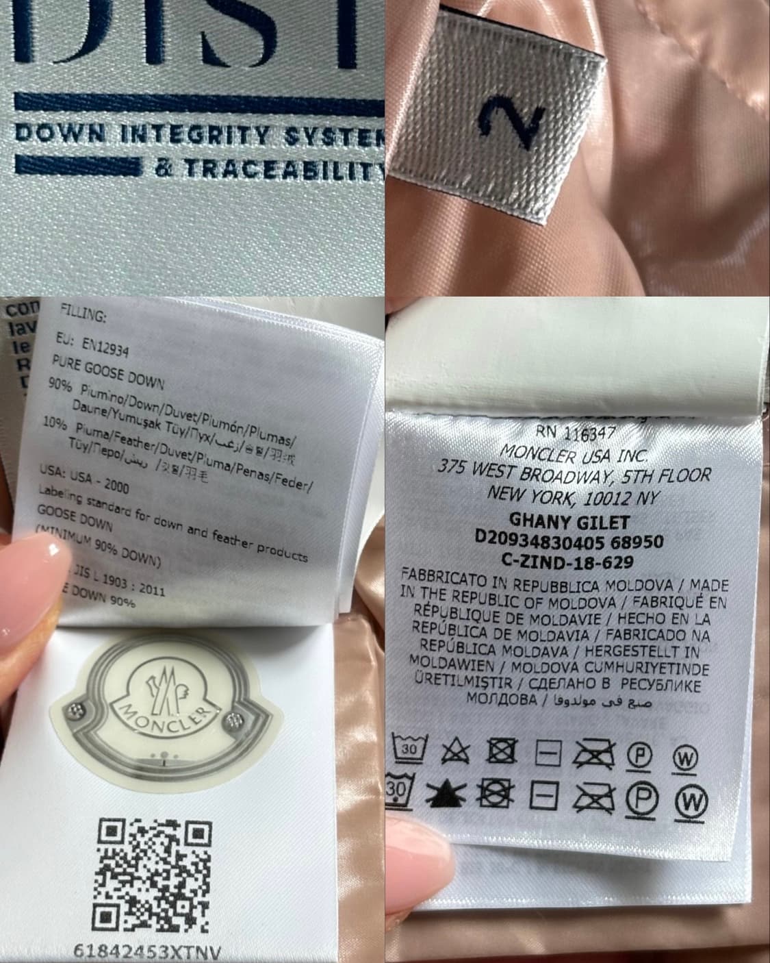 Moncler 몽클레어 구스다운 핑크컬러 패딩 베스트 상품이미지10