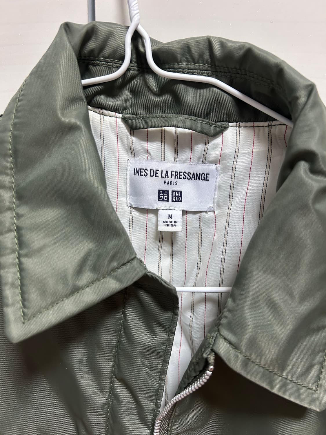 유니클로 이네스 자켓 M 카키 항공점퍼 상품이미지2